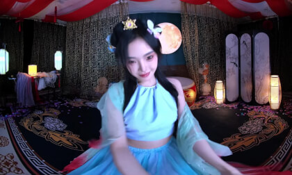 免费VR – 狸妖妖liyaoyao 谪仙DJ 3D VR 180 8K 1.68GB