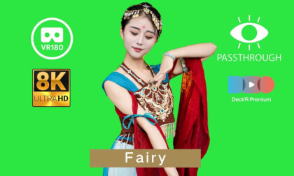 VR视频美女网盘资源 Fairy Dance 8K 绿幕 透视