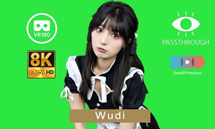 免费VR – 乖巧女仆 3D 8K 绿幕透视 免费VR眼镜资源